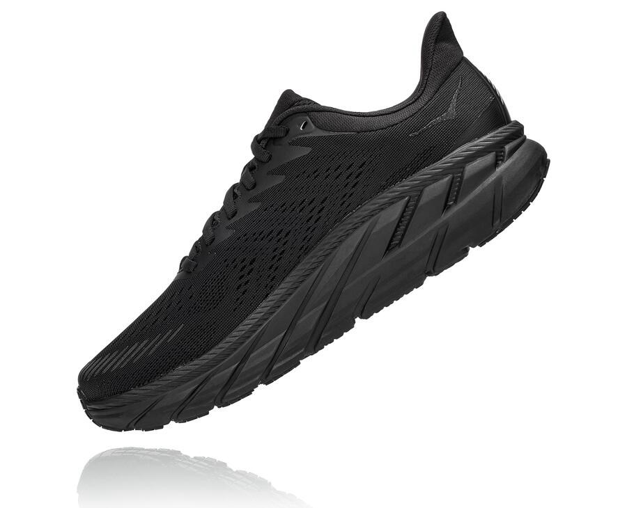 Hoka One One Clifton 7 Löparskor Herr - Svarta - MKYWZ-4395